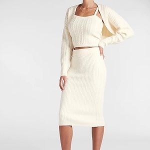 Express Cable Knit Sweater Set